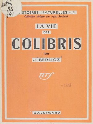 cover image of La vie des colibris